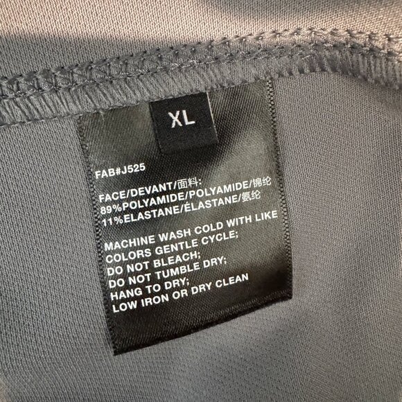 Lafayette 148 High Rise Pintuck Elastic Waist Ponte Slim Leg Zip Pants Gray XL - Picture 6 of 8